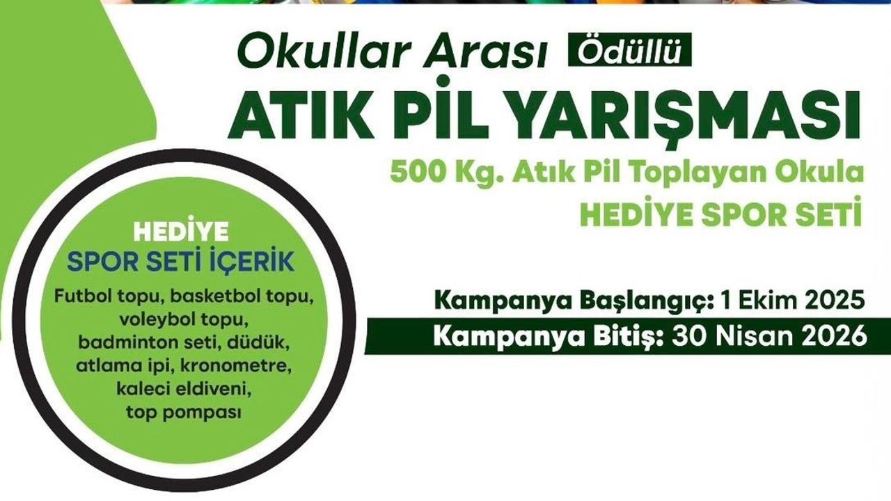 Yunusemre’de okullararası atık pil toplama yarışması başladı