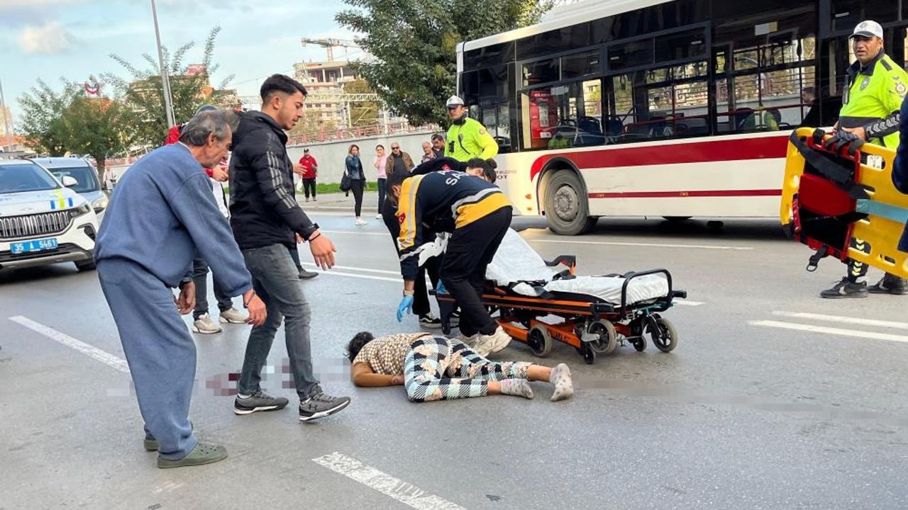 Otobüs, karşıya geçen kadını savurdu: 1 yaralı