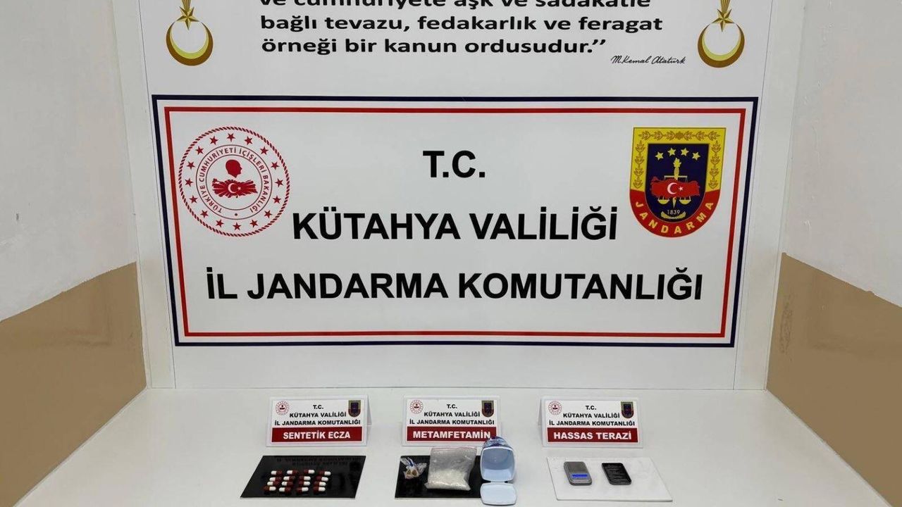 Kütahya'da uyuşturucuyla yakalanan şahıs tutuklandı
