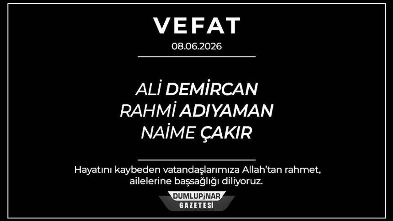 Kütahya'da acı gün: 3 vatandaş hayatını kaybetti