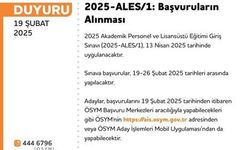 2025 ALES sınavı için başvurular başladı