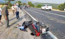 Kütahya'da motosiklet yola savruldu: 1 yaralı