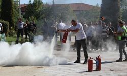 DPÜ'de gerçeği aratmayan yangın tatbikatı düzenlendi