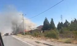 Kereste fabrikası alev alev yandı