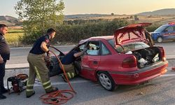 Yoldan çıkan araç kaza yaptı: 4 yaralı