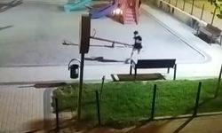 Çocuklar oyun parkını ateşe verdi