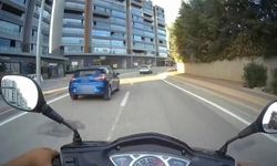 Motosikletli ve araç şoförü tartışması şaşırttı