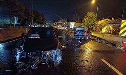 Kontrolden çıkan araç kazaya neden oldu