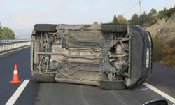 Tavşanlı–Kütahya yolunda dehşet! Otomobil yan yattı: 1 yaralı