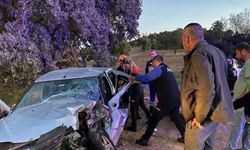 Traktörle Otomobil Çarpıştı, Karı Koca Hastanede