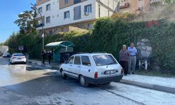 Seyir halindeki araç alev topuna döndü