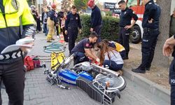 Motosiklet Kazasında Ayağı Sıkışan Kurtarıldı