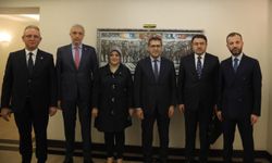 Ak Parti heyeti ve Vali Işın'dan, CSG Başkanı Şenel'e ziyaret