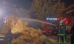 Samanlık yangını geceyi aydınlattı, panik yarattı