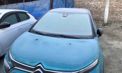 Araba camlarında buzlanma oluşmaya başladı