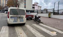 Yaya Geçidinde Kaza: Motosiklet Arkadan Vurdu