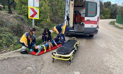 Bisiklet sürücüsü su kanalına savruldu