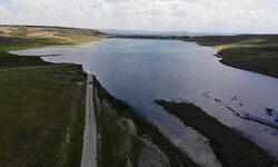 Kütahya yakınlarındaki barajın kurak görüntüsü yürek burktu