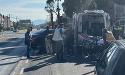 Motosiklet yola devrildi