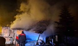 Kursun’da Yangın Paniği: Odunluk Deposu Yandı