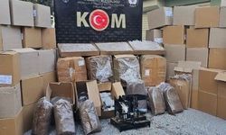 Uşak'ta kaçak tütün ve makaron operasyonu