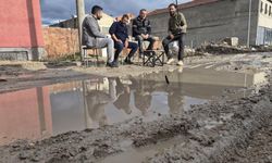 Kütahya'nın komşusunda bu da oldu: Göle dönen sokakta balık tuttular