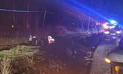 Kütahya'da otomobil kaygan yolda takla attı: 1 yaralı