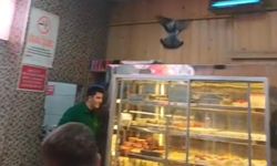 İftarda lokantaya giren güvercin ortalığı karıştırdı