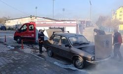 Tavşanlı’da alevler yükseldi: Araç yangını korku dolu anlar yaşattı