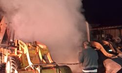 Kütahya’da İş makineleri kül oldu