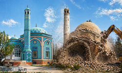 Çinili Cami artık yok! Kütahya’nın simgesi yıkıldı