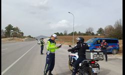 Kütahya'da motosiklet sürücülerine özel denetim gerçekleştirildi