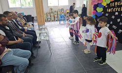 Kütahya'da anaokulu öğrencilerinin sergisinde eğlenceli anlar yaşandı