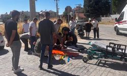 Kütahya'da Kavşakta Feci Kaza! Motosiklet Yola Savruldu, 2 Yaralı