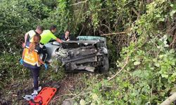 Feci Kaza! Şarampole Uçan Otomobilde 1 Ölü, 1 Ağır Yaralı