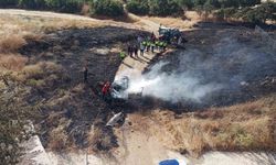 Kaza yapan otomobil araziye uçtu: 4 yaralı