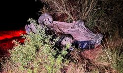 Kütahya'da dehşet anları! Otomobil takla atarak tarlaya uçtu: 2 yaralı