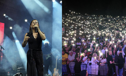 Merve Özbey konseri Gediz'i salladı: Sanatçının hareketi geceye damga vurdu
