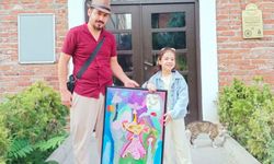 Tavşanlılı minik ressamın eseri Eskişehir'deki sergiye damga vurdu