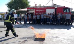 Tavşanlı'da yangın tatbikatı: Personelin acil durum müdahale becerileri test edildi