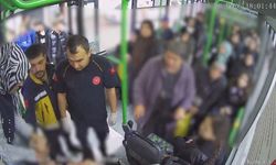 Kadın otobüs şoföründen hayat kurtaran hareketi kameraya yansıdı