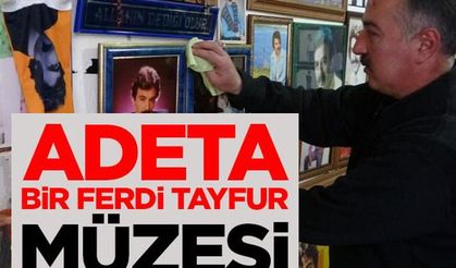 Kütahyalı taksi şoförü evini adeta ’Ferdi Tayfur Müzesi’ne çevirdi