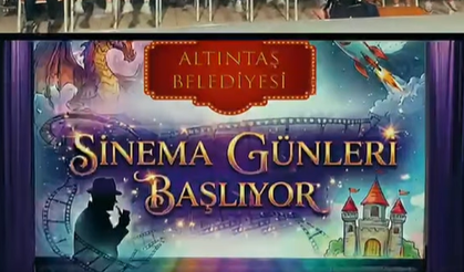 Altıntaş'ta sinema günleri başladı: Çocuklar salonu kahkahalarıyla neşelendirdi