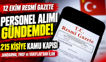 Resmî Gazete'de Bugün 220 Personel Alımı Duyuruldu! İşte Başvuru Şartları ve Tarihler