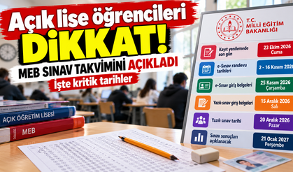 Açık lise öğrencileri dikkat! MEB sınav takvimini açıkladı: İşte kritik tarihler