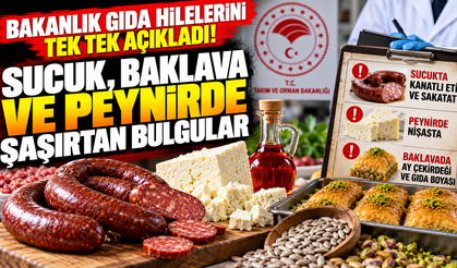 Bakanlık Gıda Hilelerini Tek Tek Açıkladı! Sucuk, Baklava ve Peynirde Şaşırtan Bulgular