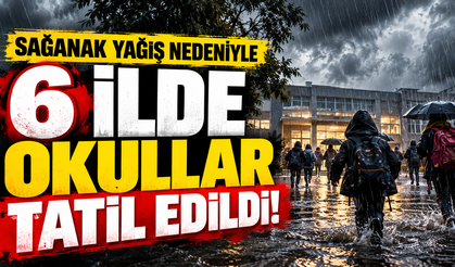 Sağanak Yağış Nedeniyle 6 İlde Okullar Tatil Edildi! Valiliklerden Peş Peşe Açıklama