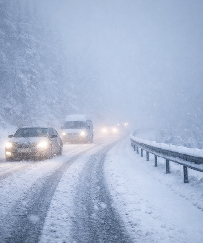 Kütahya’da kış geri döndü: O yolda görüş mesafesi sıfıra indi