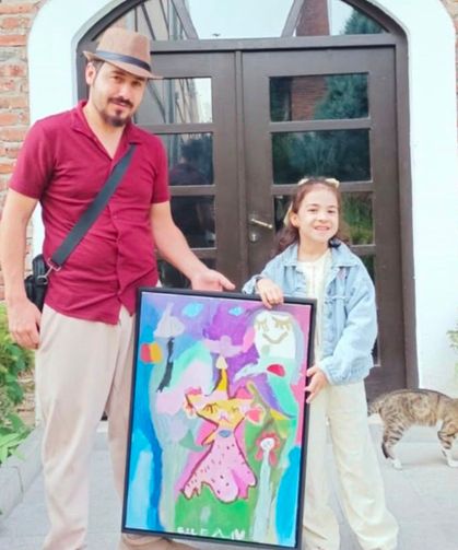 Tavşanlılı minik ressamın eseri Eskişehir'deki sergiye damga vurdu