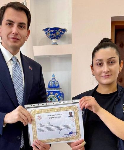 Hisarcık’ta emniyet personeline başarı belgesi takdim edildi